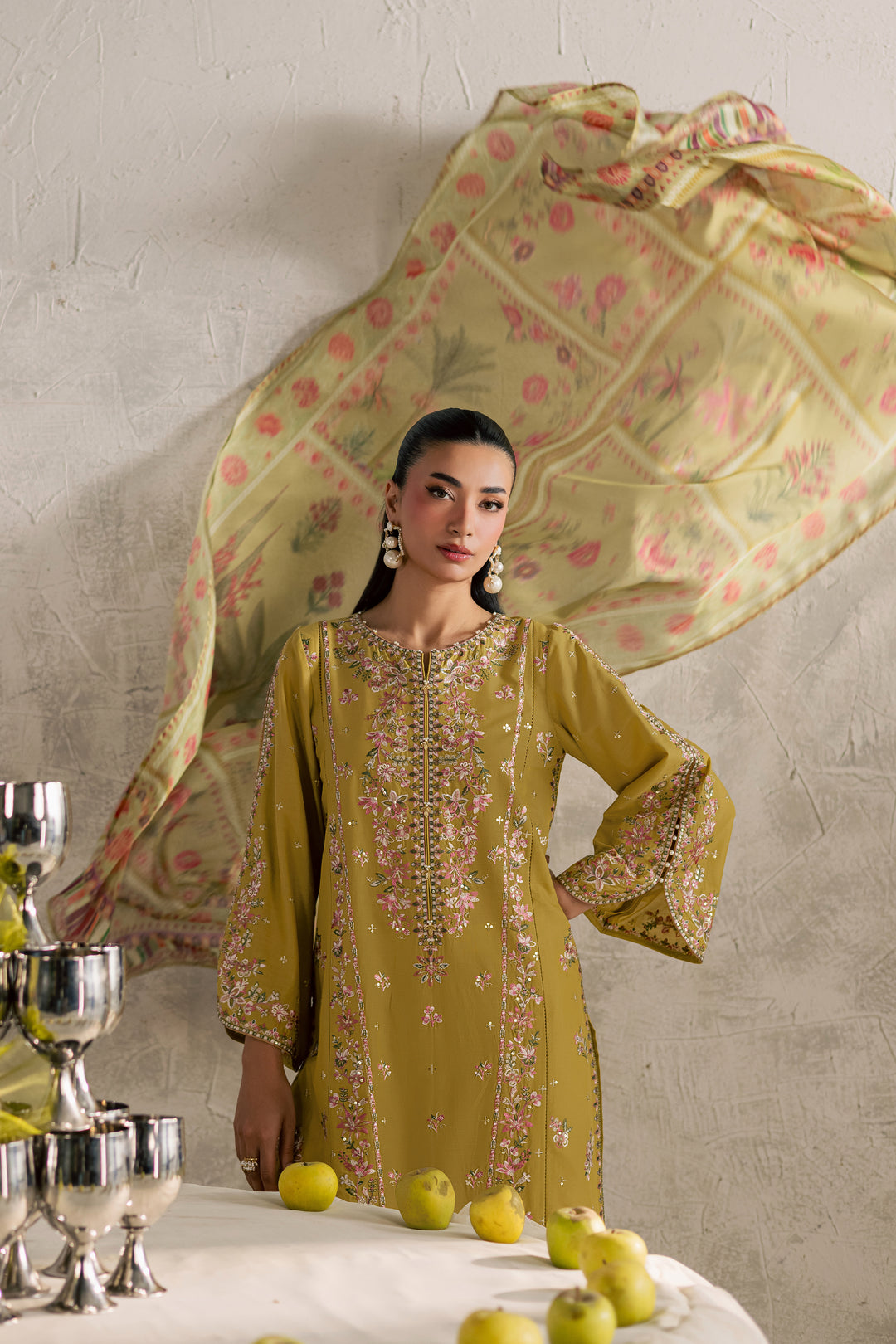 Essence 3Pc - Festive Embroidered Lawn
