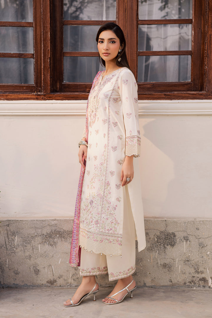 Pinkie Pie 3Pc - Festive Embroidered Lawn