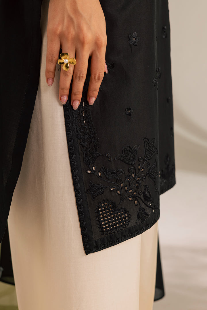 Black Bird 3Pc - Embroidered Lawn Dress