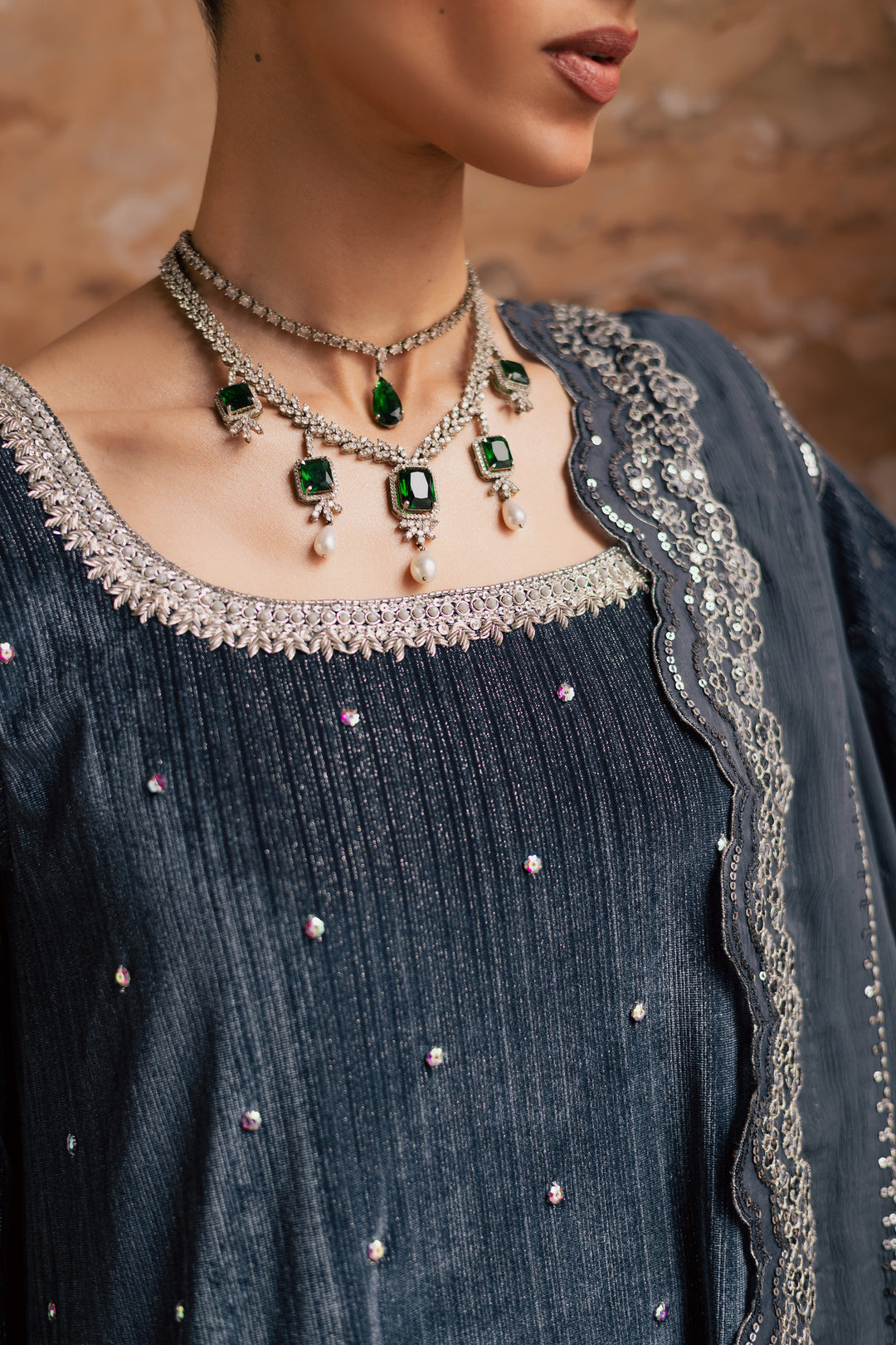 Lunar 3Pc - Velvet Formal Dress