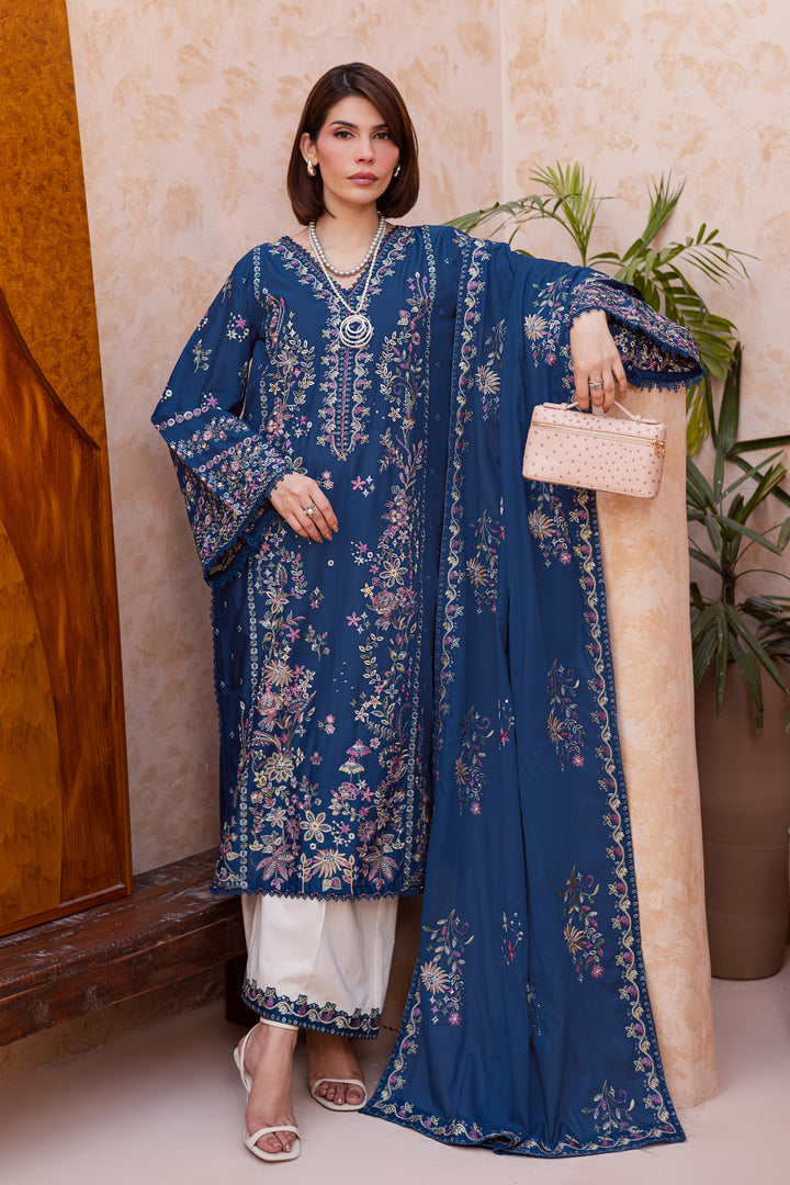 Bluebell 3Pc - Festive Embroidered Lawn