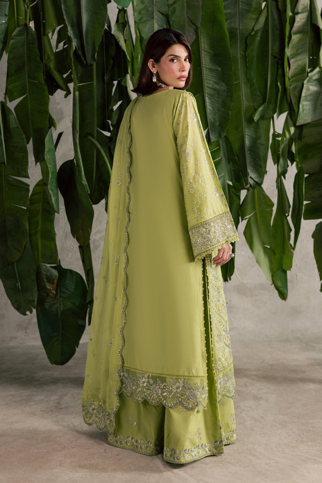 Pistachia 3Pc - Festive Embroidered Lawn