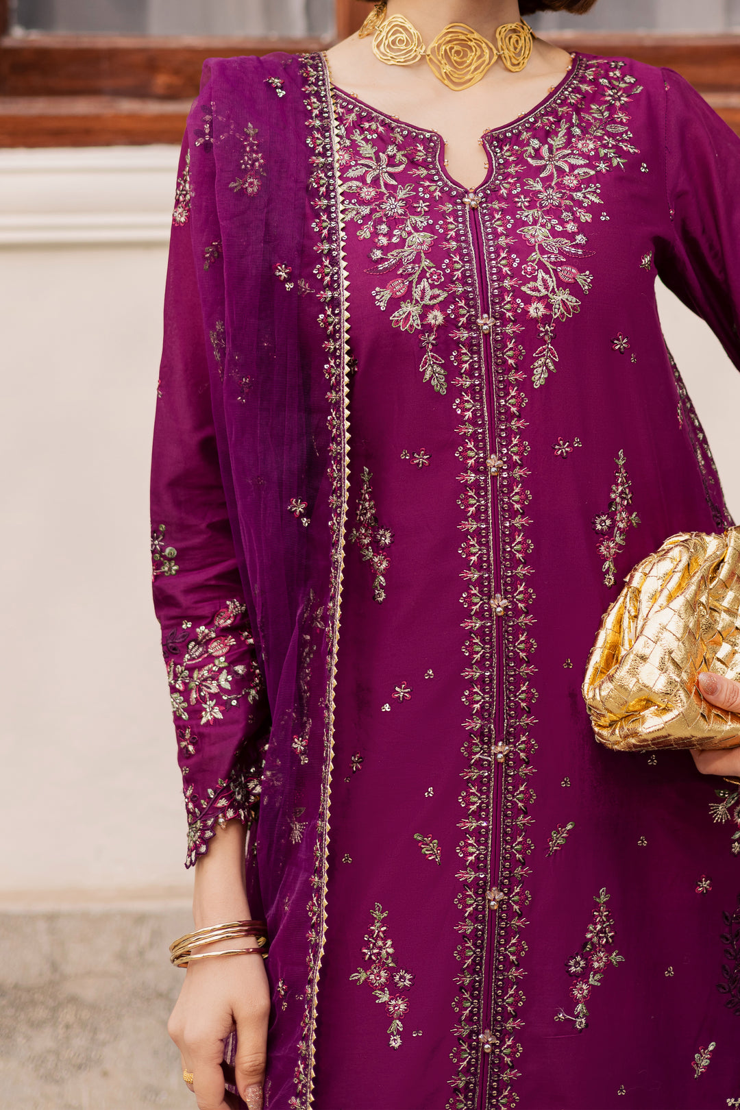 Merissa 3Pc - Festive Embroidered Lawn