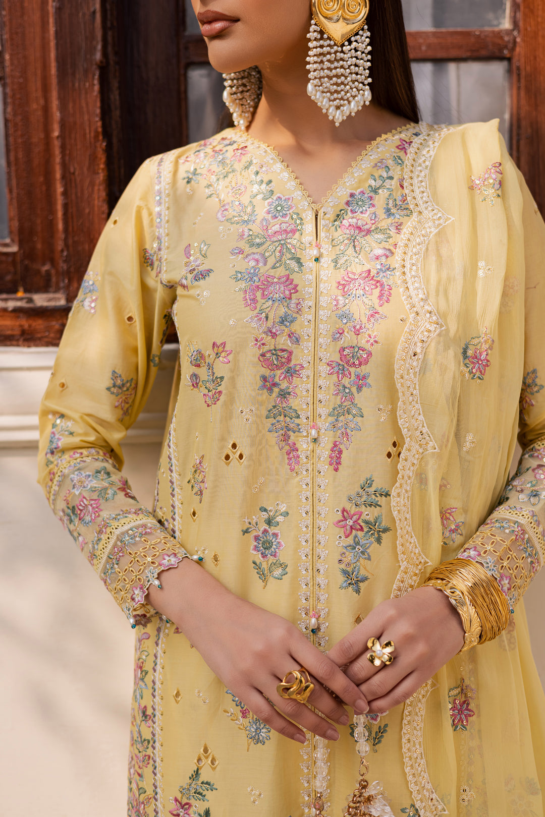 Sundip 3Pc - Festive Embroidered Lawn