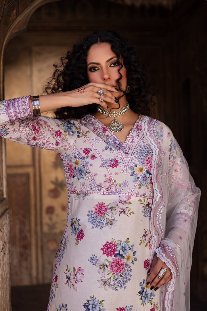 Serenity 3Pc- Printed Lawn Dress