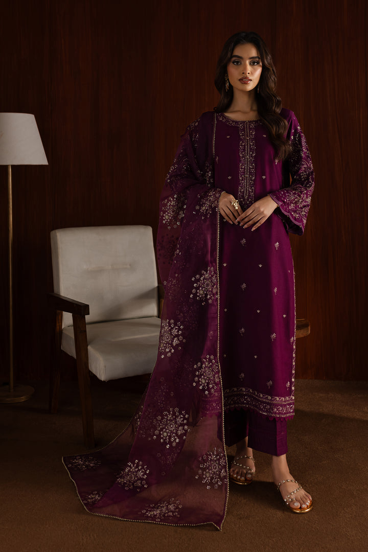 Masooma 3Pc - Embroidered Karandi Dress