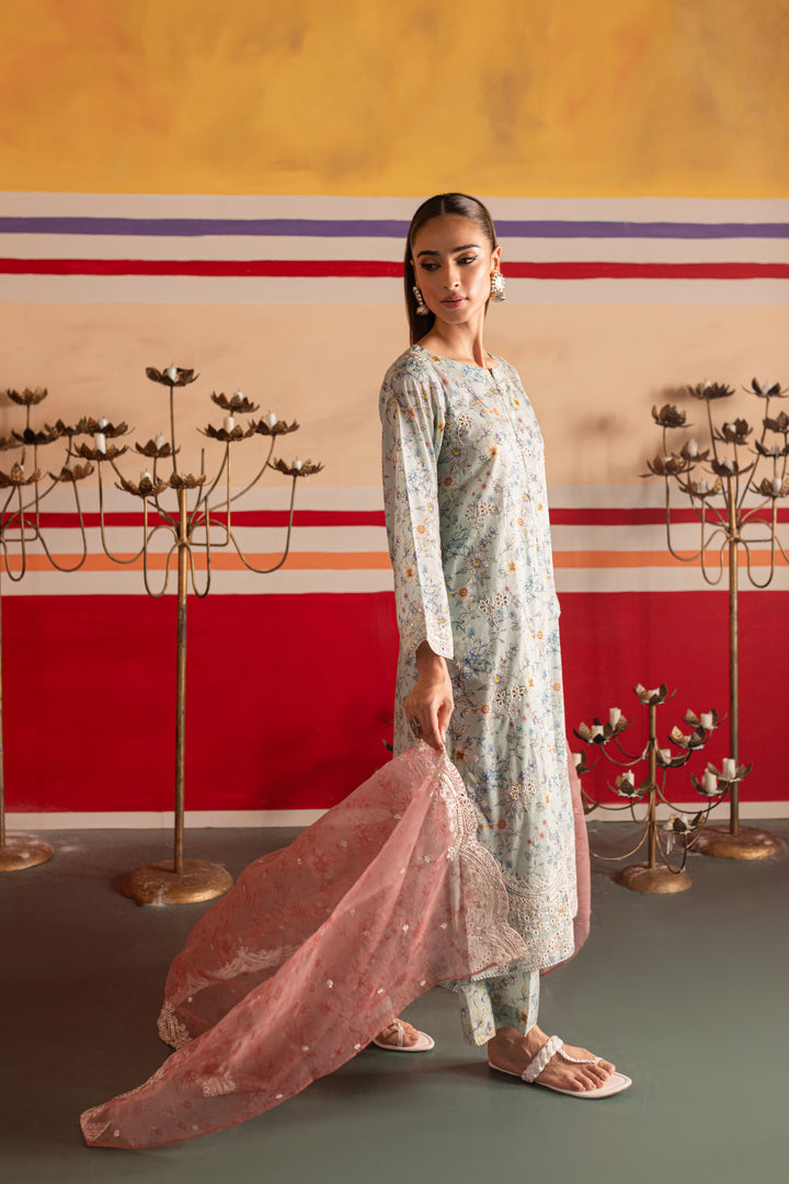 Ajar 3Pc - Printed Lawn Dress