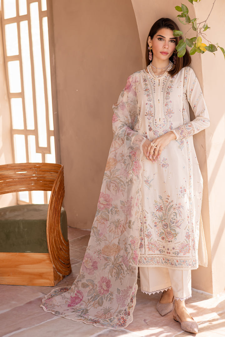 Lune 3Pc - Embroidered Luxe Pret