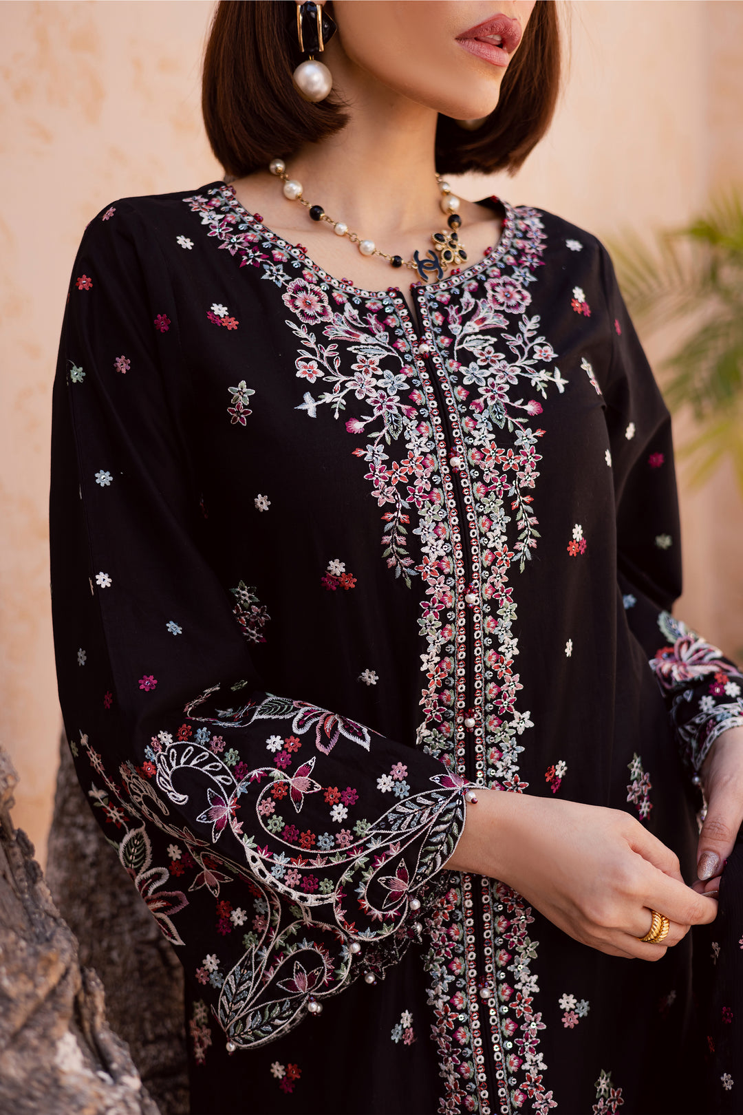 Aelin 3Pc - Festive Embroidered Lawn