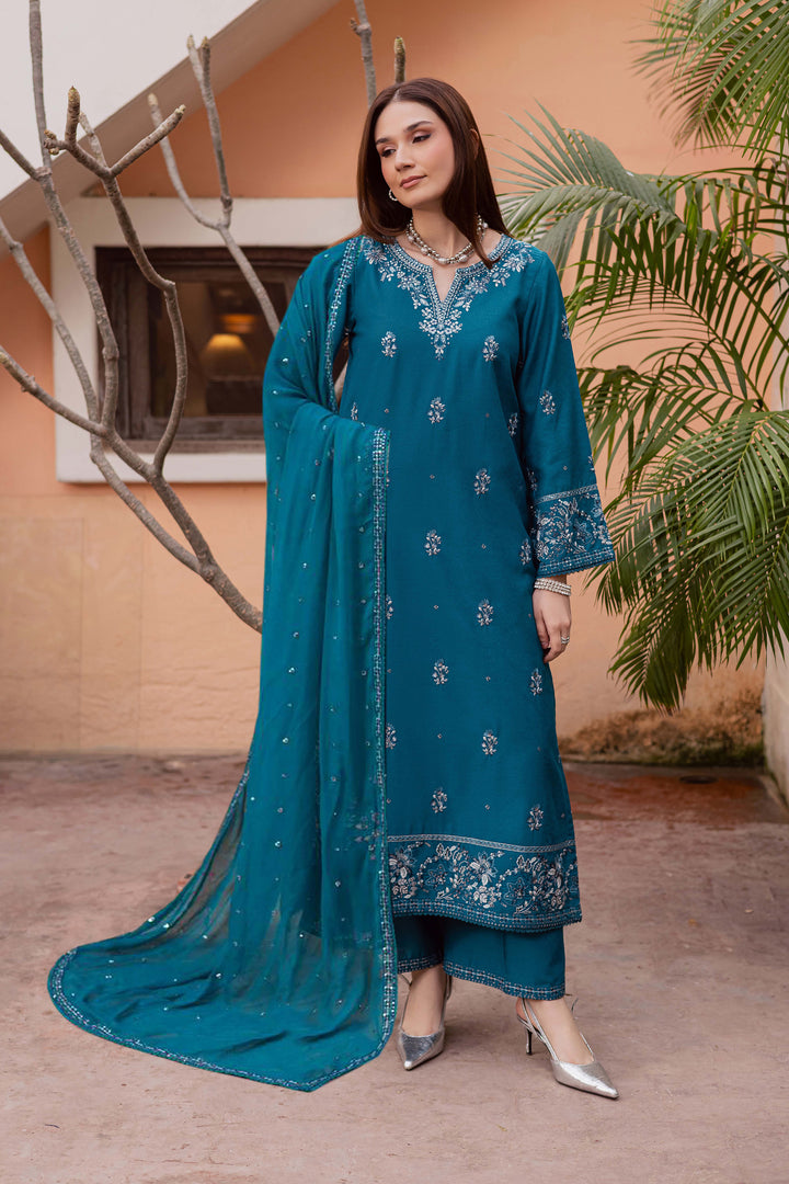 Nihal 3Pc - Embroidered Festive Pret
