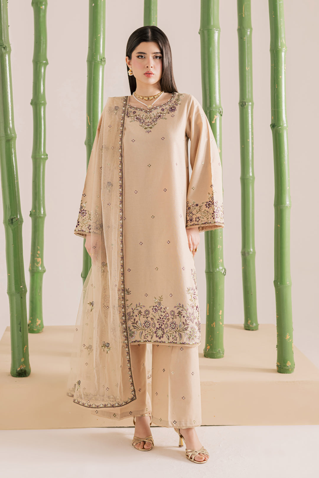 Hastings 3Pc - Embroidered Khaddar Dress