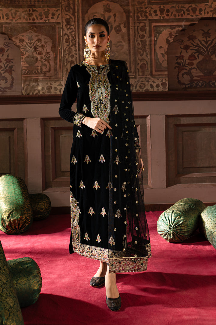 Siyah Gul 3Pc- Embroidered Luxe Pret