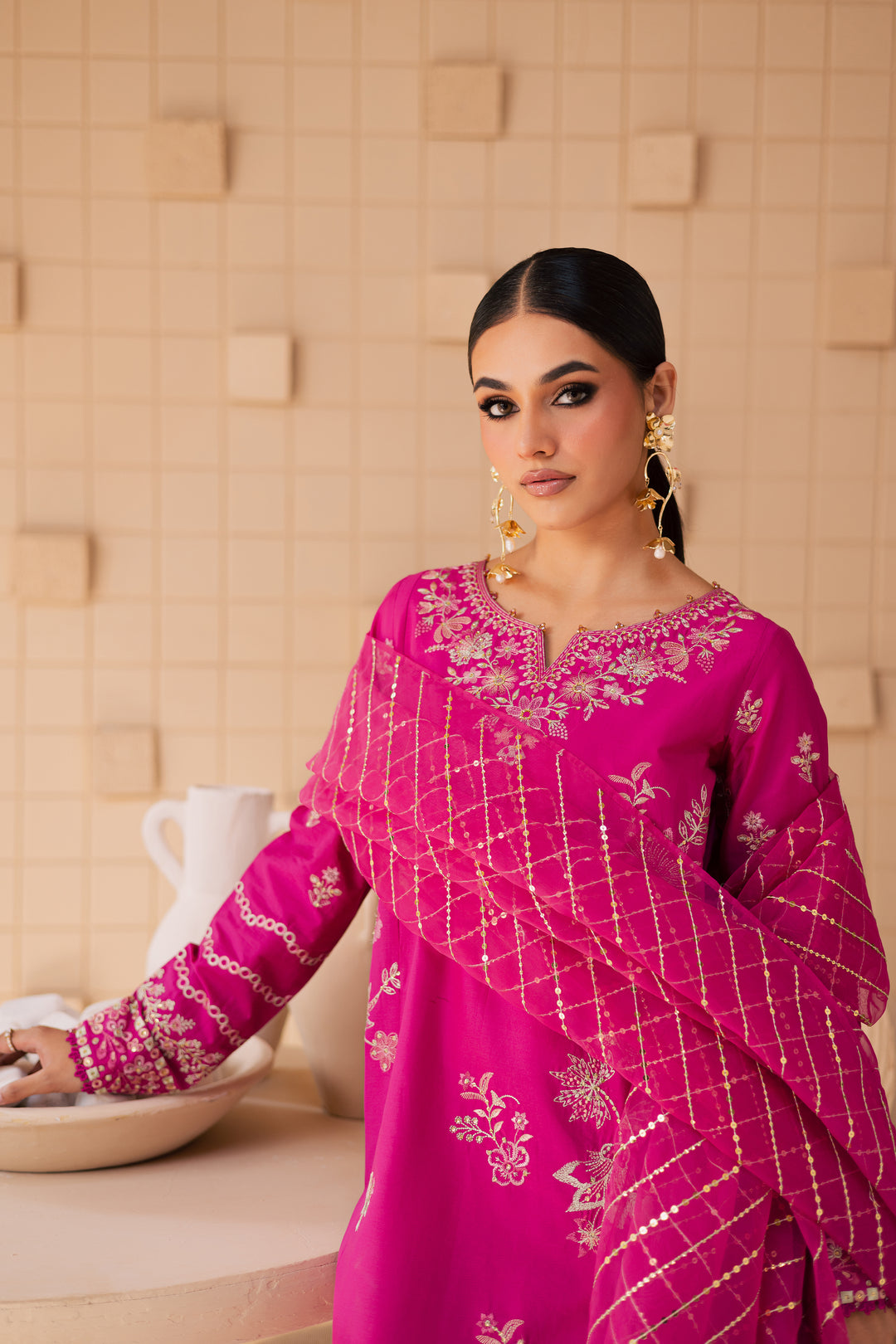 Anya 3Pc - Embroidered Lawn Dress