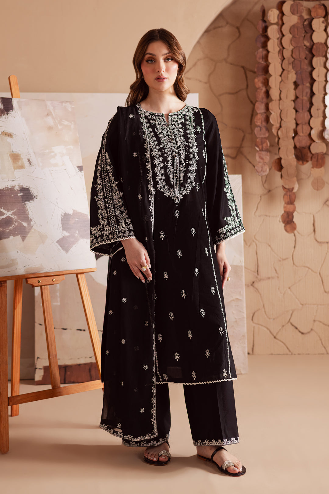 Starlight 3Pc - Embroidered Lawn Dress