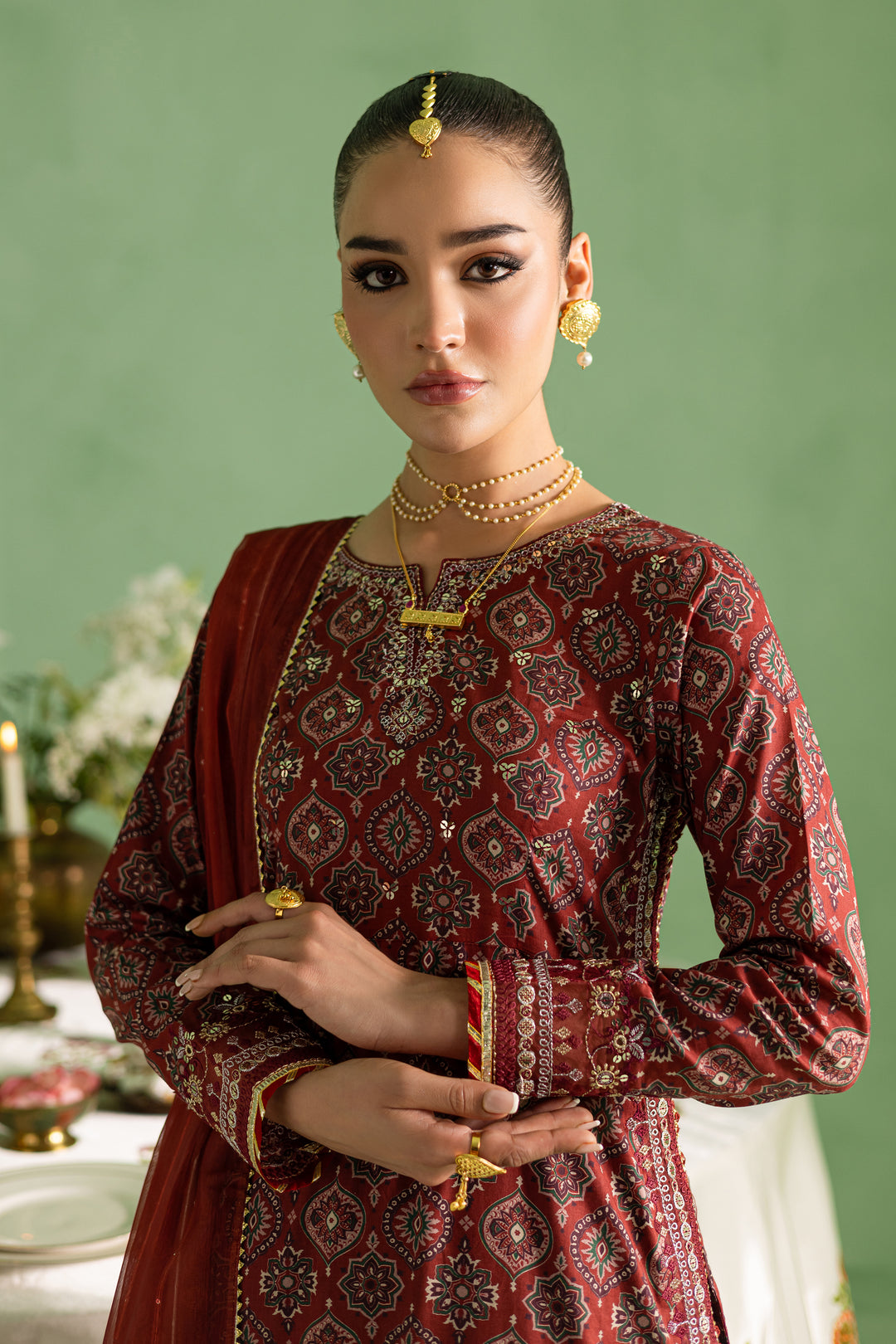 Ariel 3Pc - Printed Lawn Dress