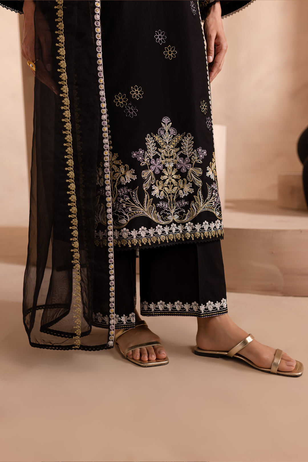 Navaeh 3Pc - Embroidered Lawn Dress