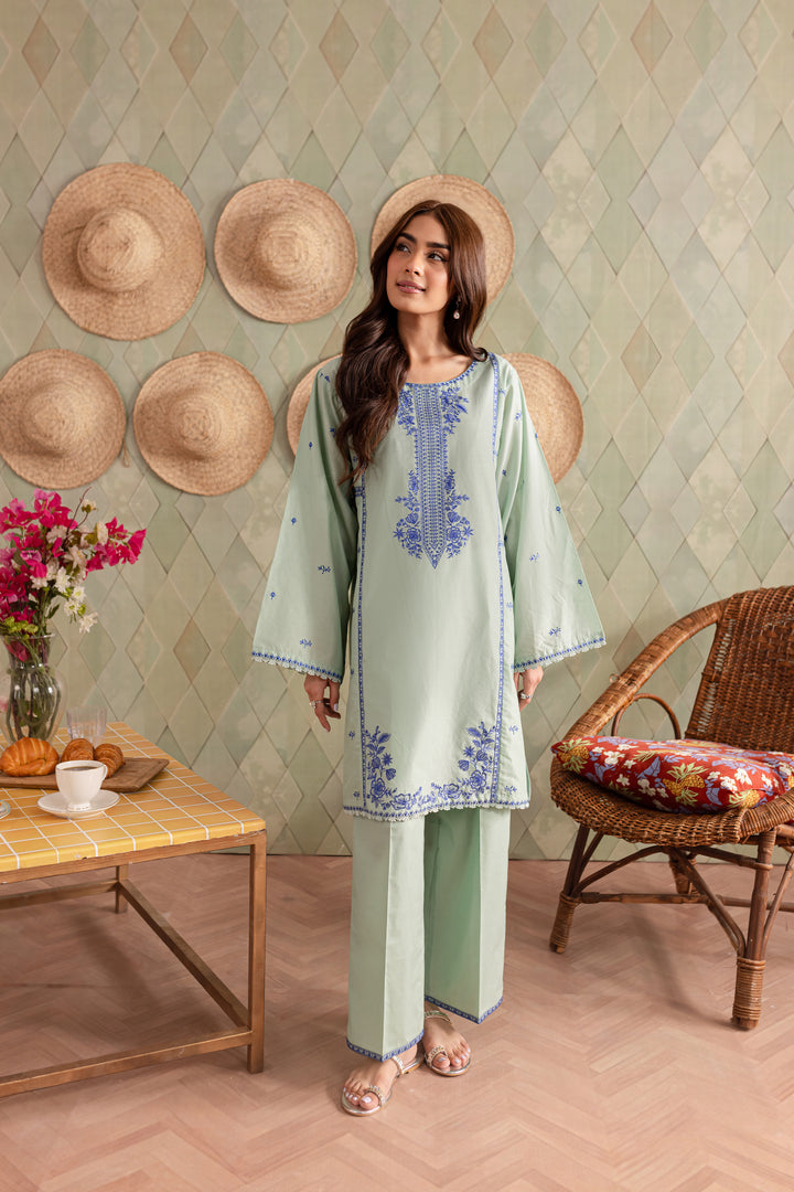 Aina 2Pc - Embroidered Lawn Dress