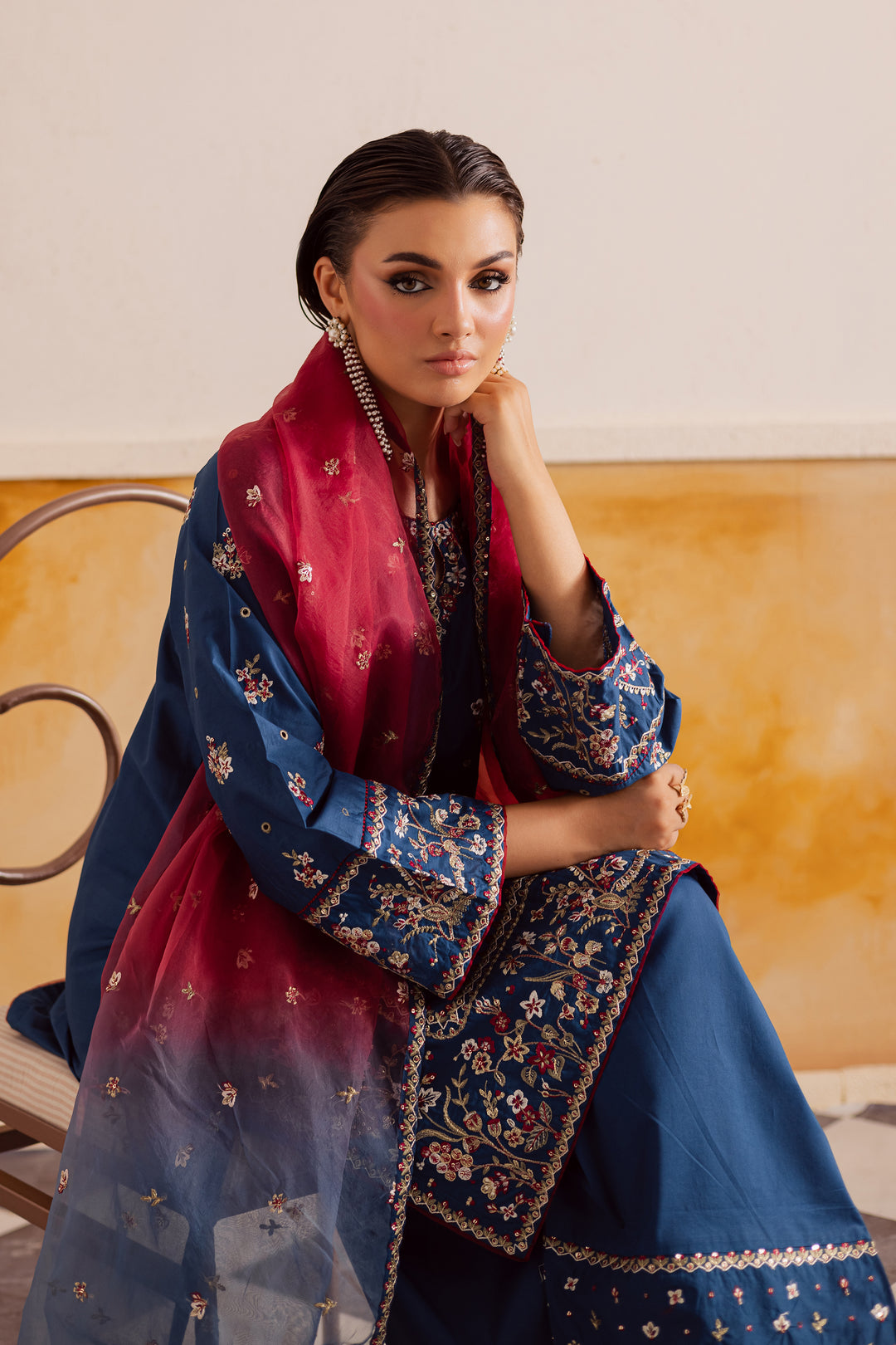 Zierra 3Pc - Embroidered Lawn Pret