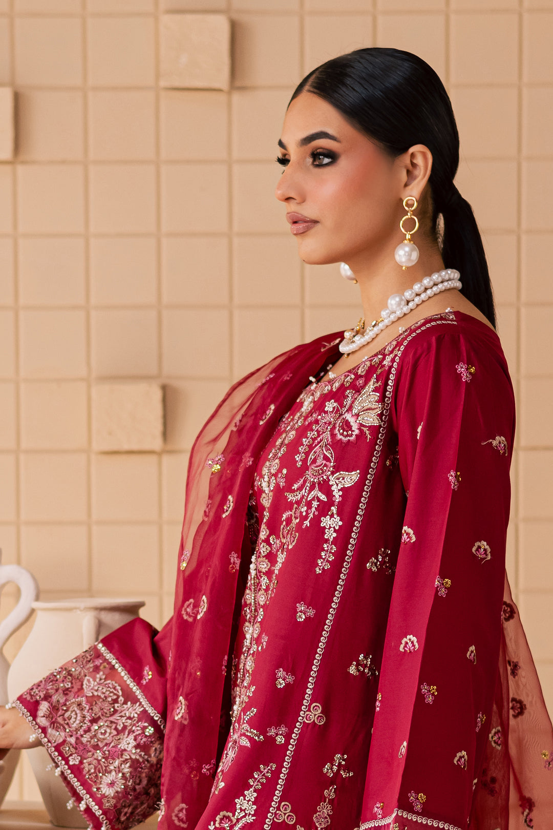 Abilene 3Pc - Embroidered Lawn Dress