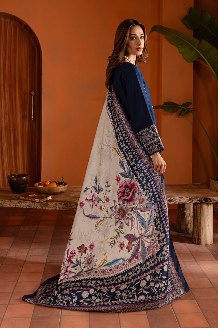 Sahil 3Pc- Embroidered Khaddar Dress