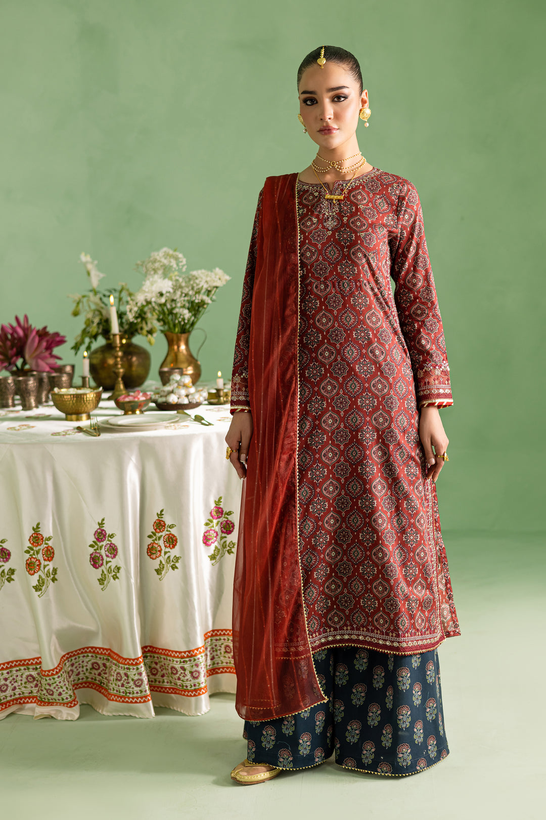 Ariel 3Pc - Printed Lawn Dress