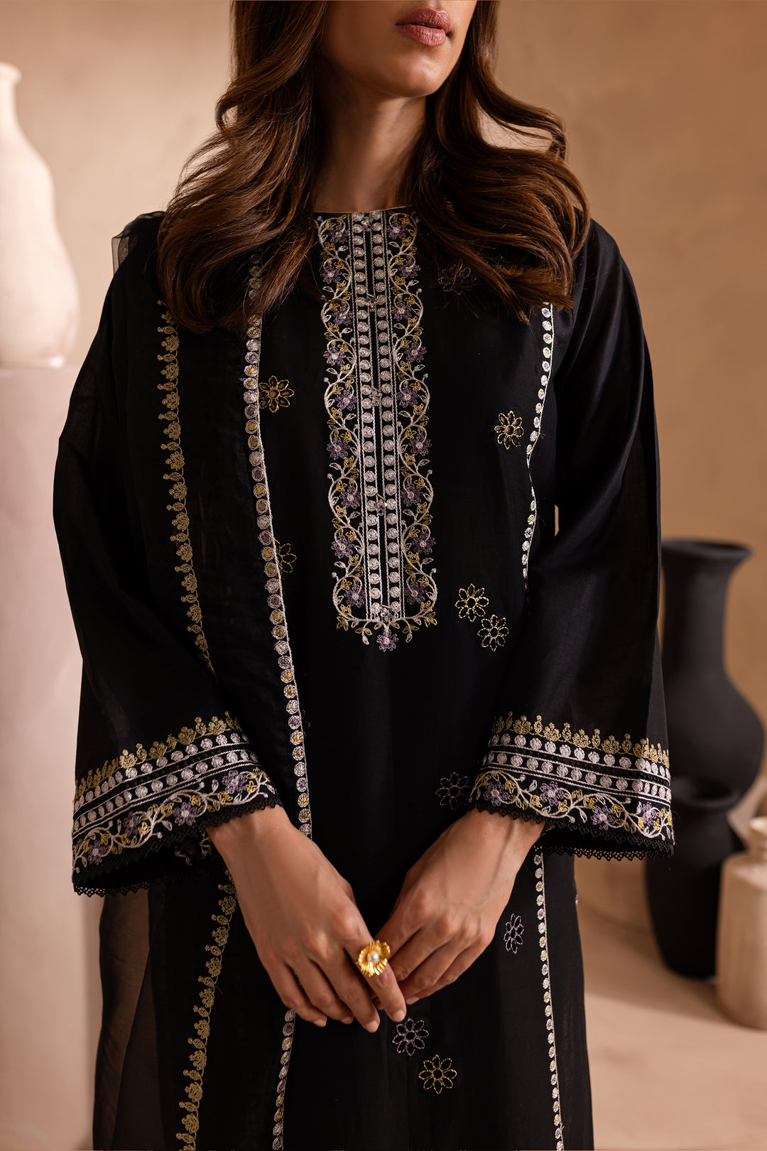 Navaeh 3Pc - Embroidered Lawn Dress