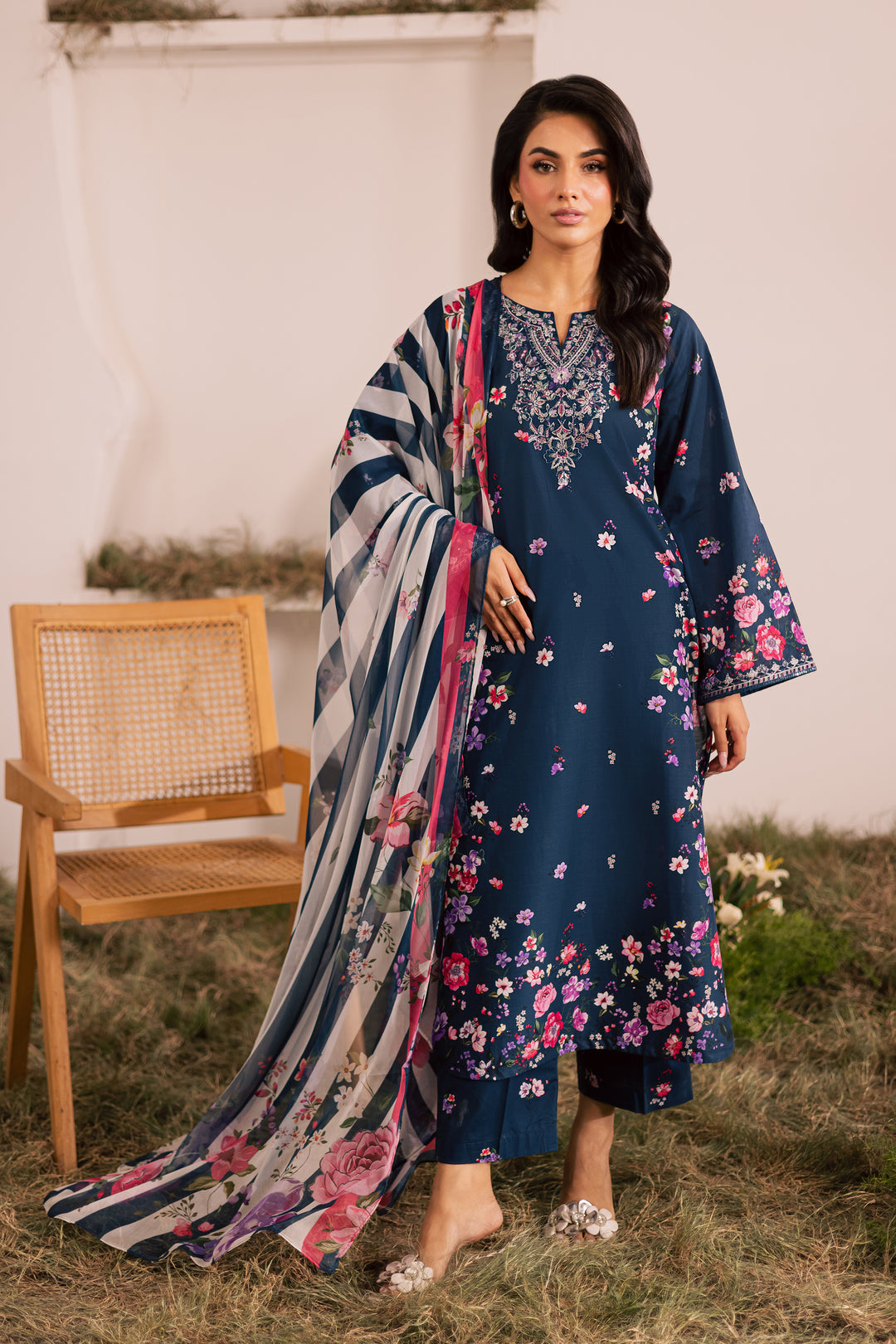 Amber 3Pc - Printed Lawn Dress