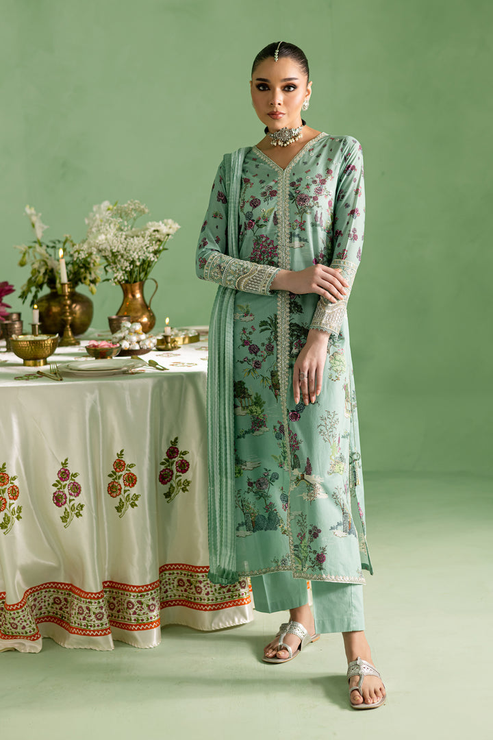 Crepe 3Pc- Printed Lawn Dress