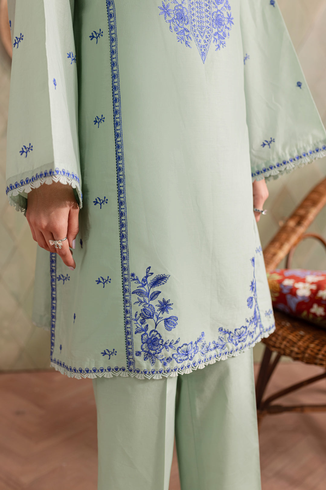 Aina 2Pc - Embroidered Lawn Dress