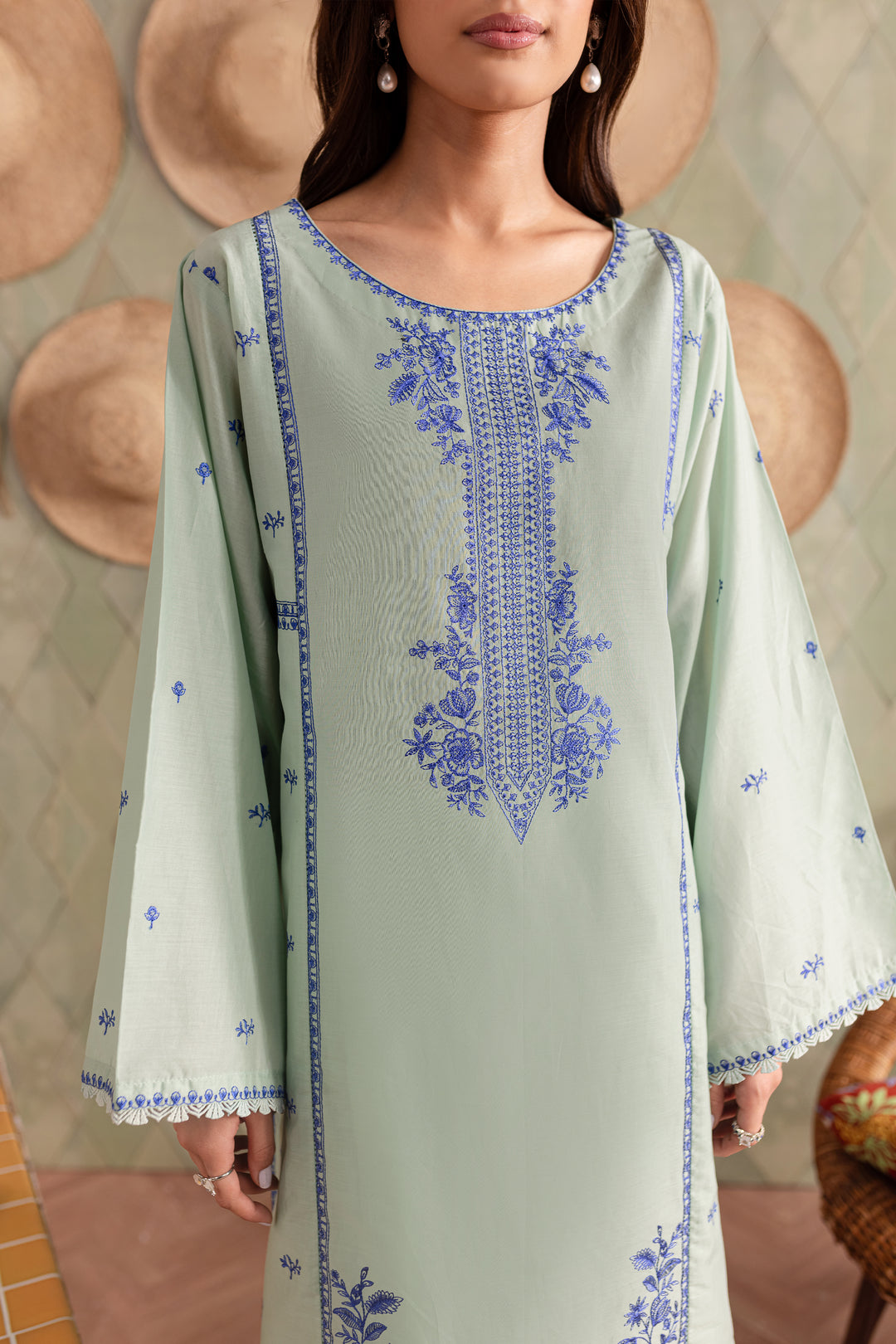 Aina 2Pc - Embroidered Lawn Dress