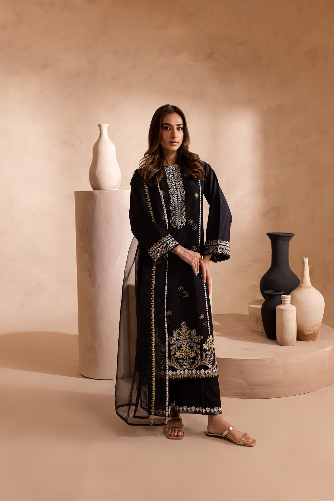 Navaeh 3Pc - Embroidered Lawn Dress