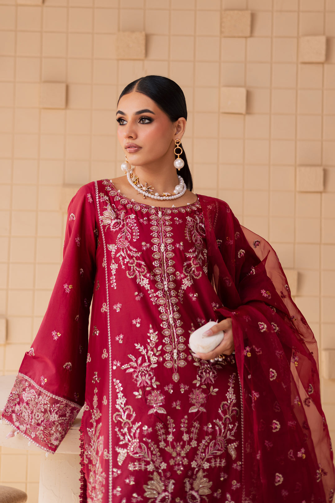 Abilene 3Pc - Embroidered Lawn Dress
