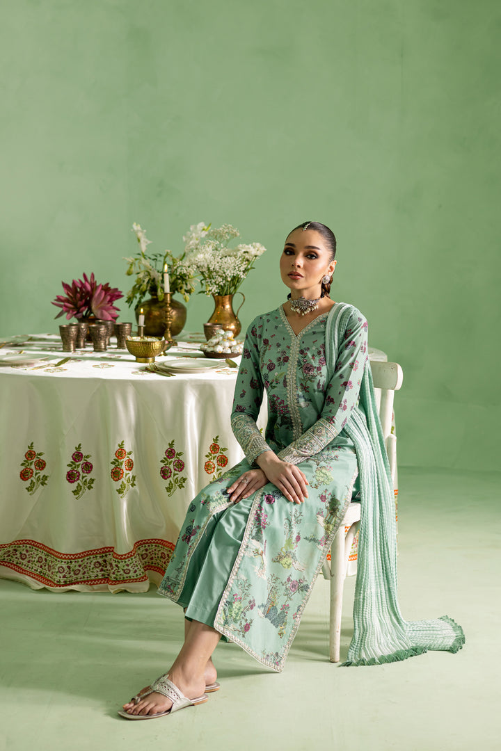 Crepe 3Pc- Printed Lawn Dress