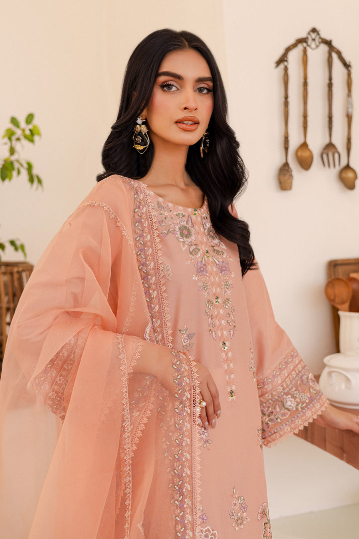 Joye 3Pc - Embroidered Lawn Dress