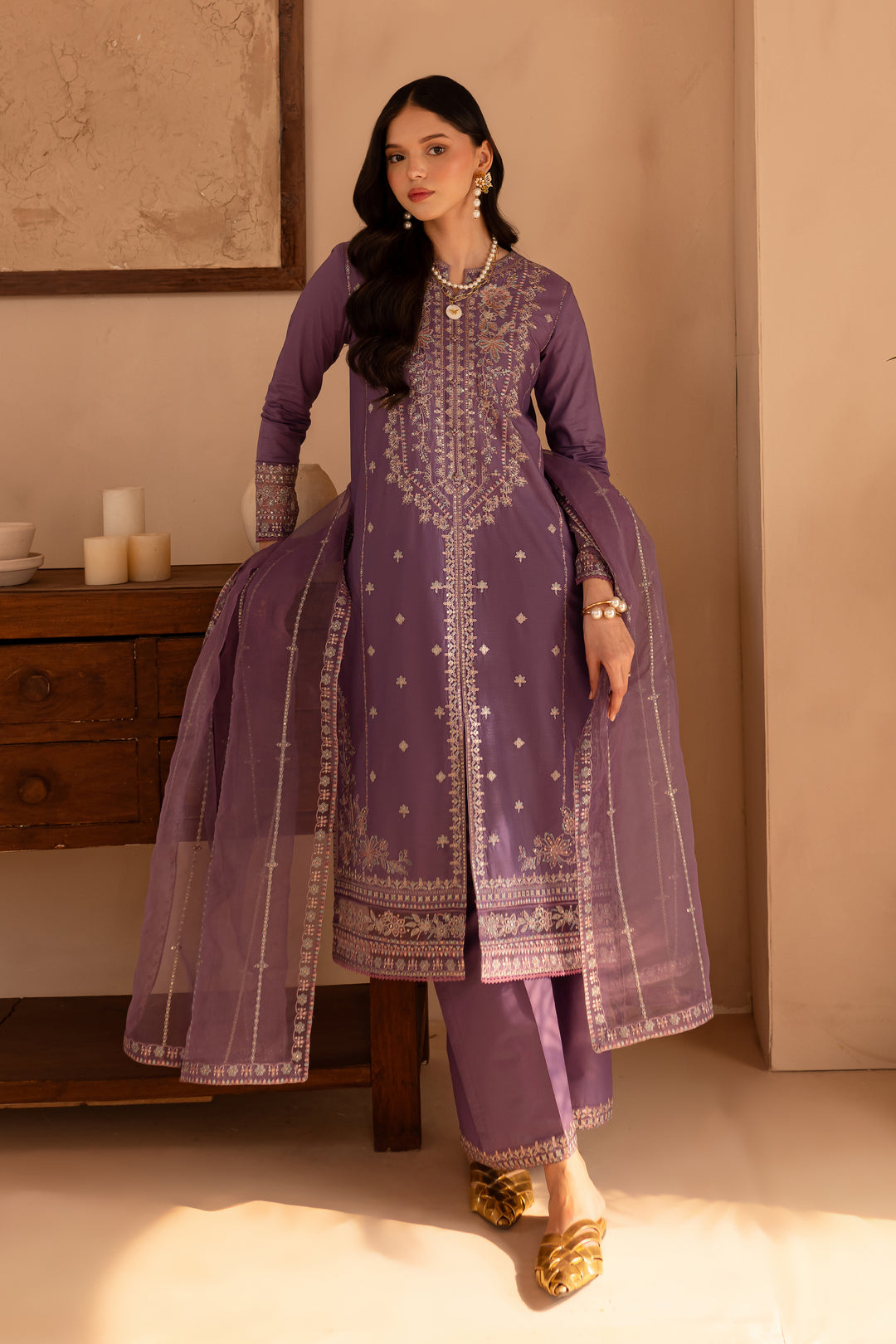 Khoyo 3Pc - Embroidered Lawn Dress