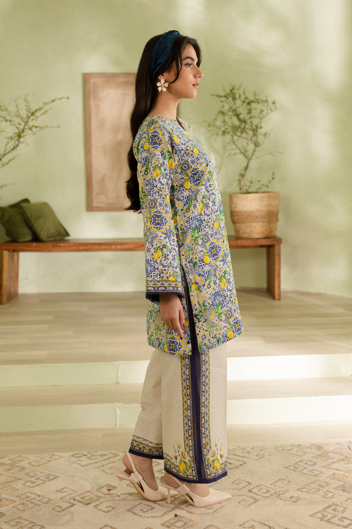 Bella 2Pc - Printed Khaddar Dress