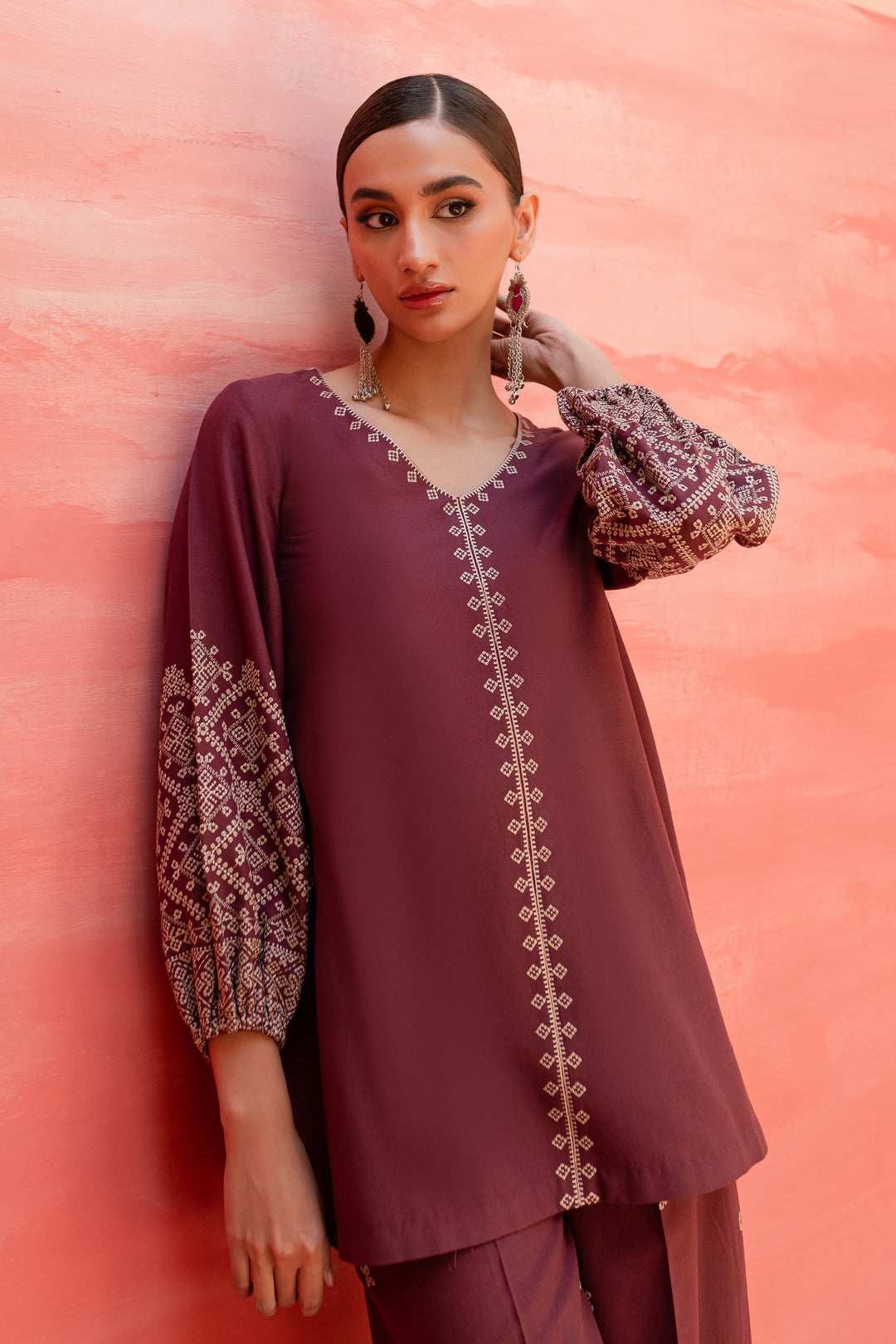 Cora Line 2Pc - Embroidered Khaddar Dress