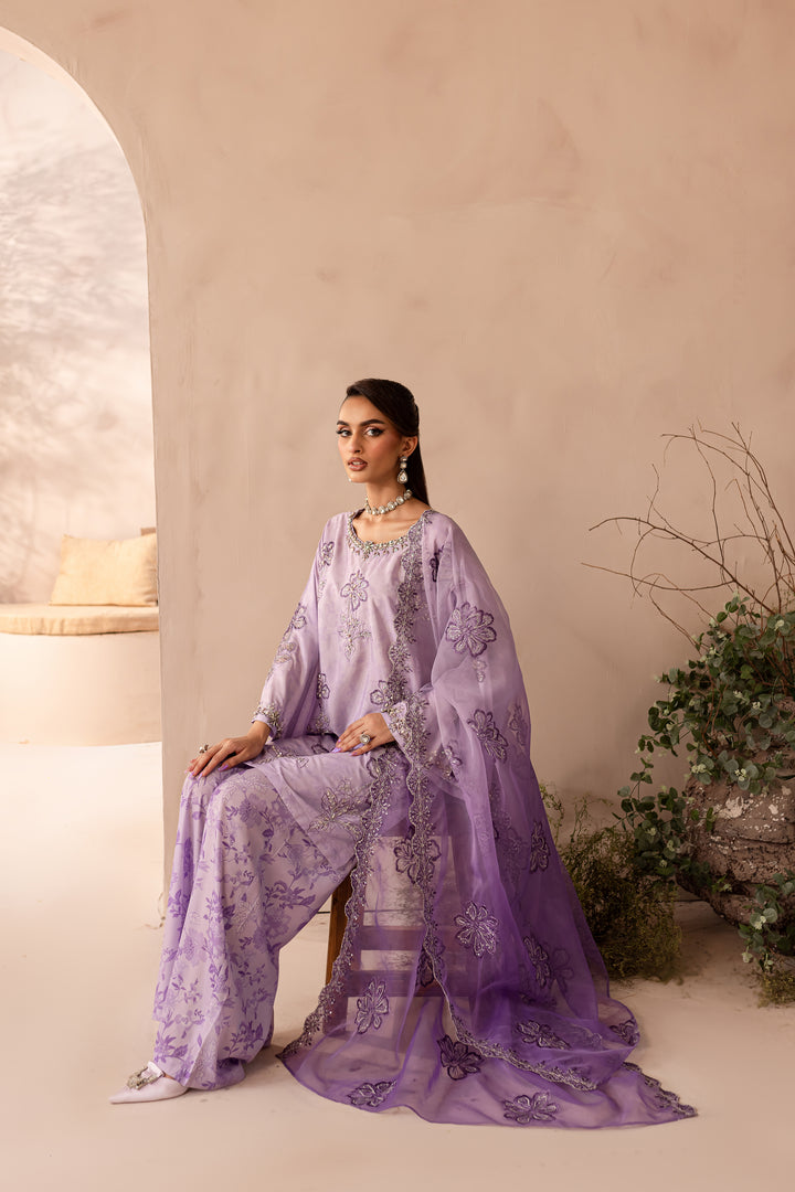 Saffora 3pc - Embroidered Luxe PRET