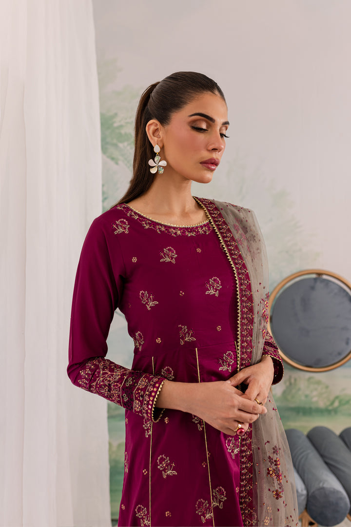 Peridot 3Pc - Embroidered Lawn Dress