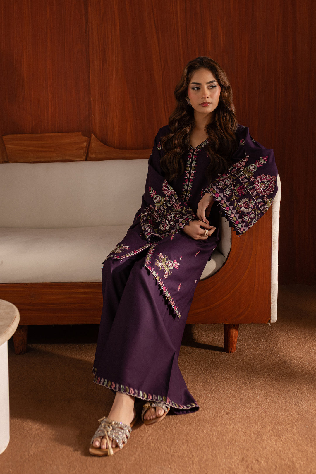 Plant Stone 2Pc - Embroidered Karandi Dress