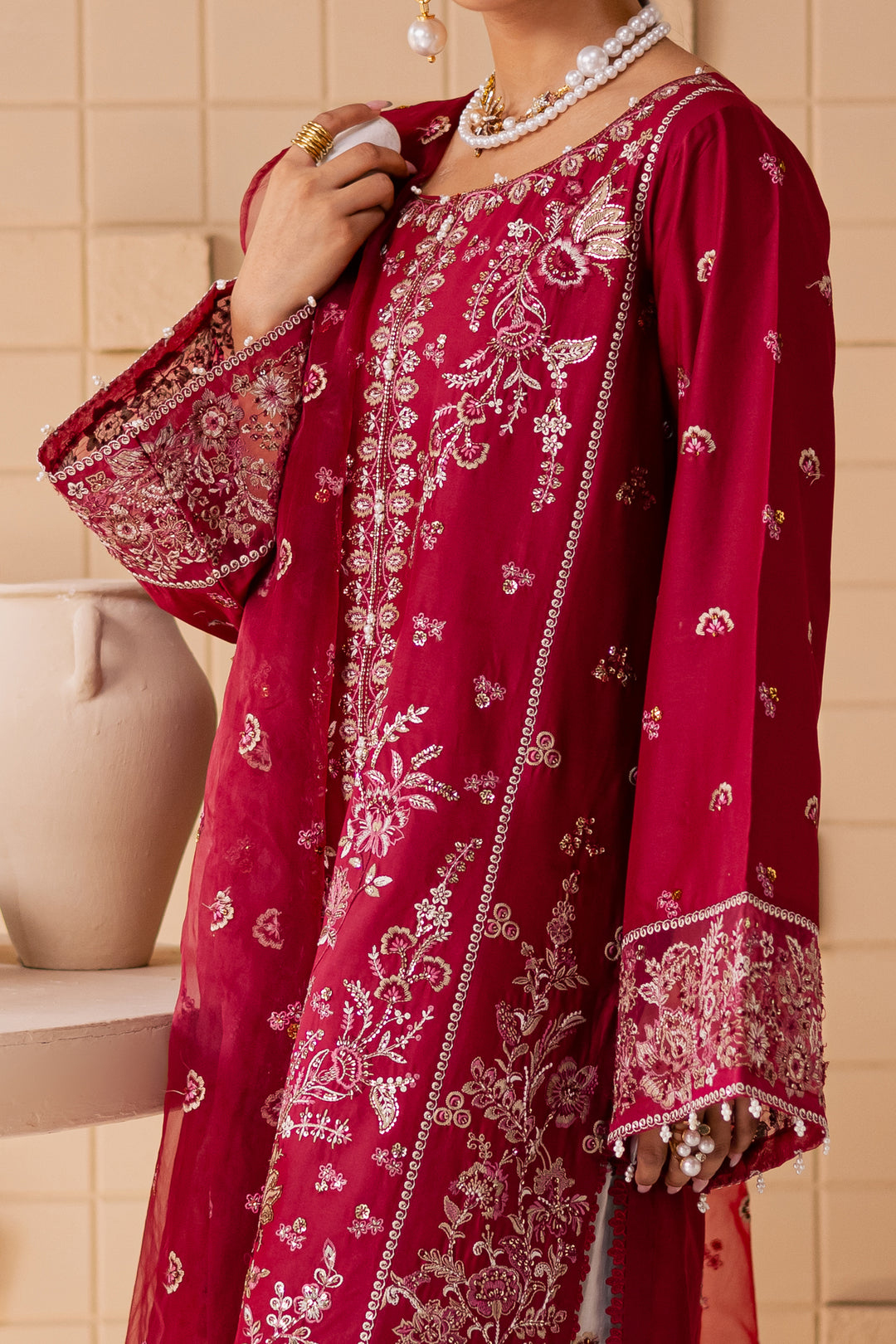Abilene 3Pc - Embroidered Lawn Dress