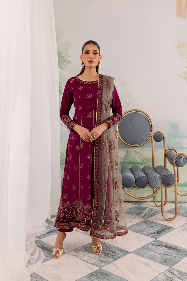 Peridot 3Pc - Embroidered Lawn Dress