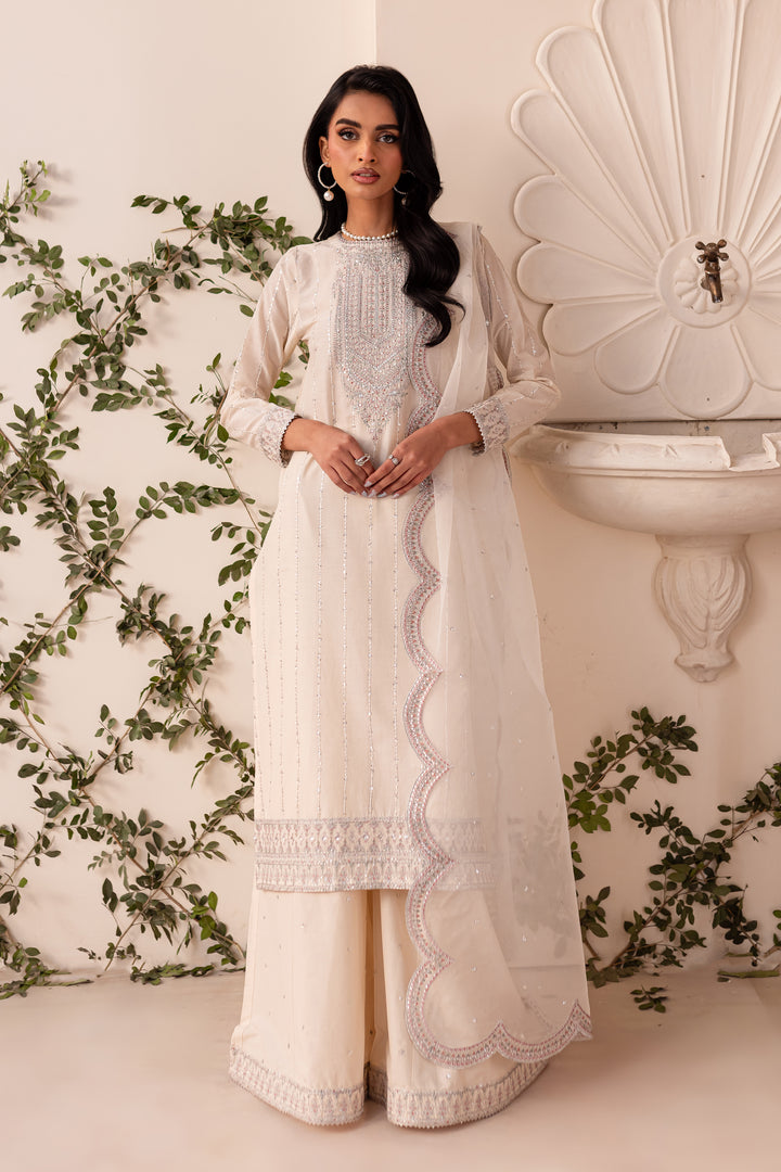 Feeha 3Pc - Embroidered Sharara Pret