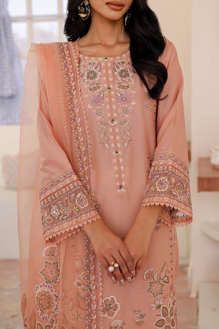Joye 3Pc - Embroidered Lawn Dress