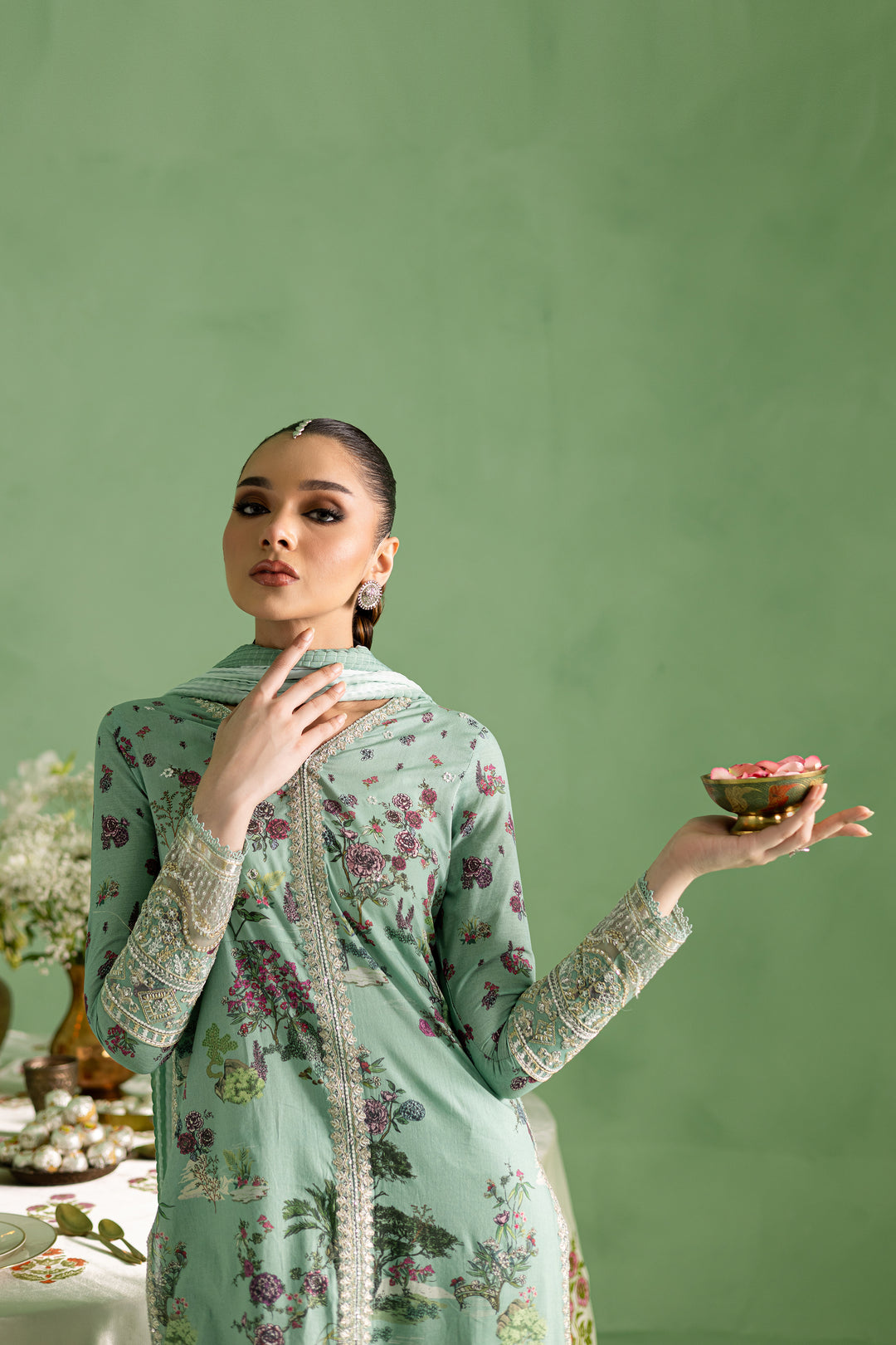 Crepe 3Pc- Printed Lawn Dress