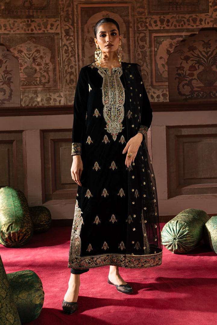 Siyah Gul 3Pc- Embroidered Luxe Pret