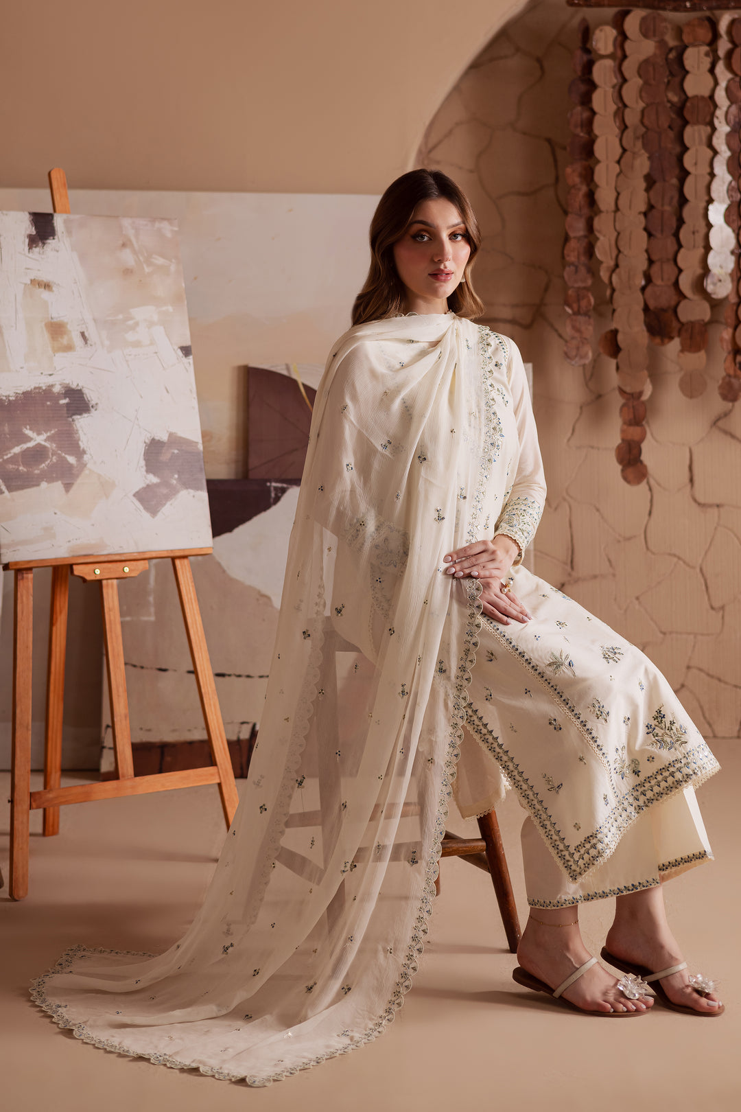 Jasmine 3Pc - Embroidered Lawn Dress