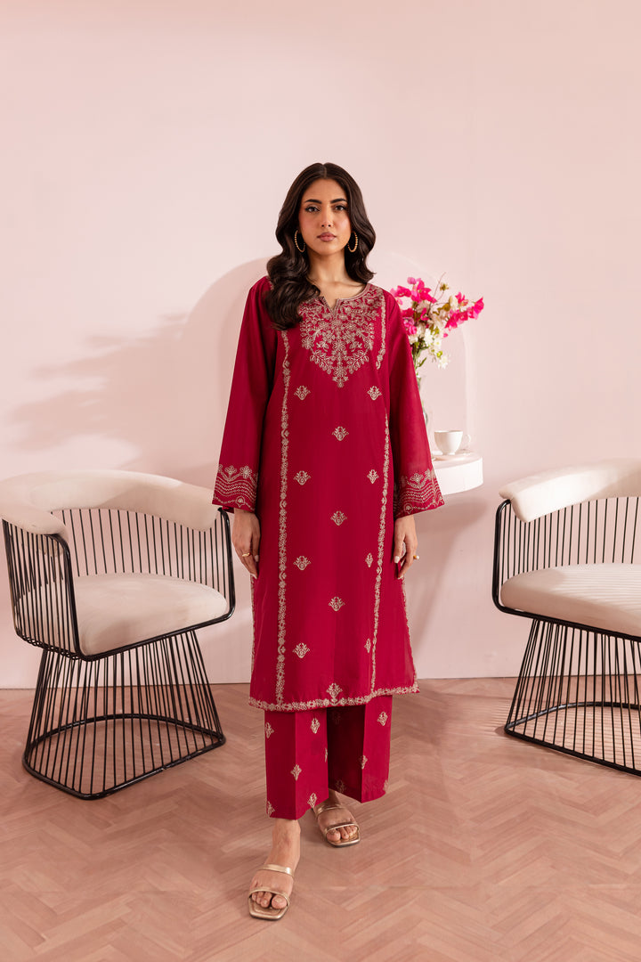 Ruby Rine 2Pc - Embroidered Lawn Dress