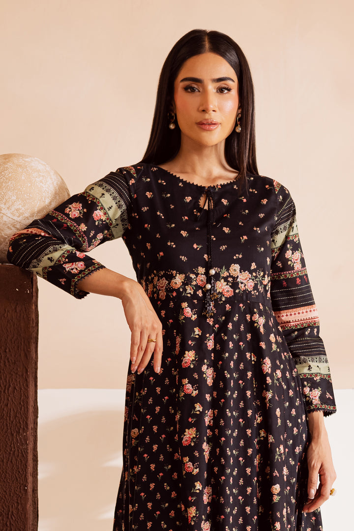 Black Bella 2Pc - Printed Lawn Dress