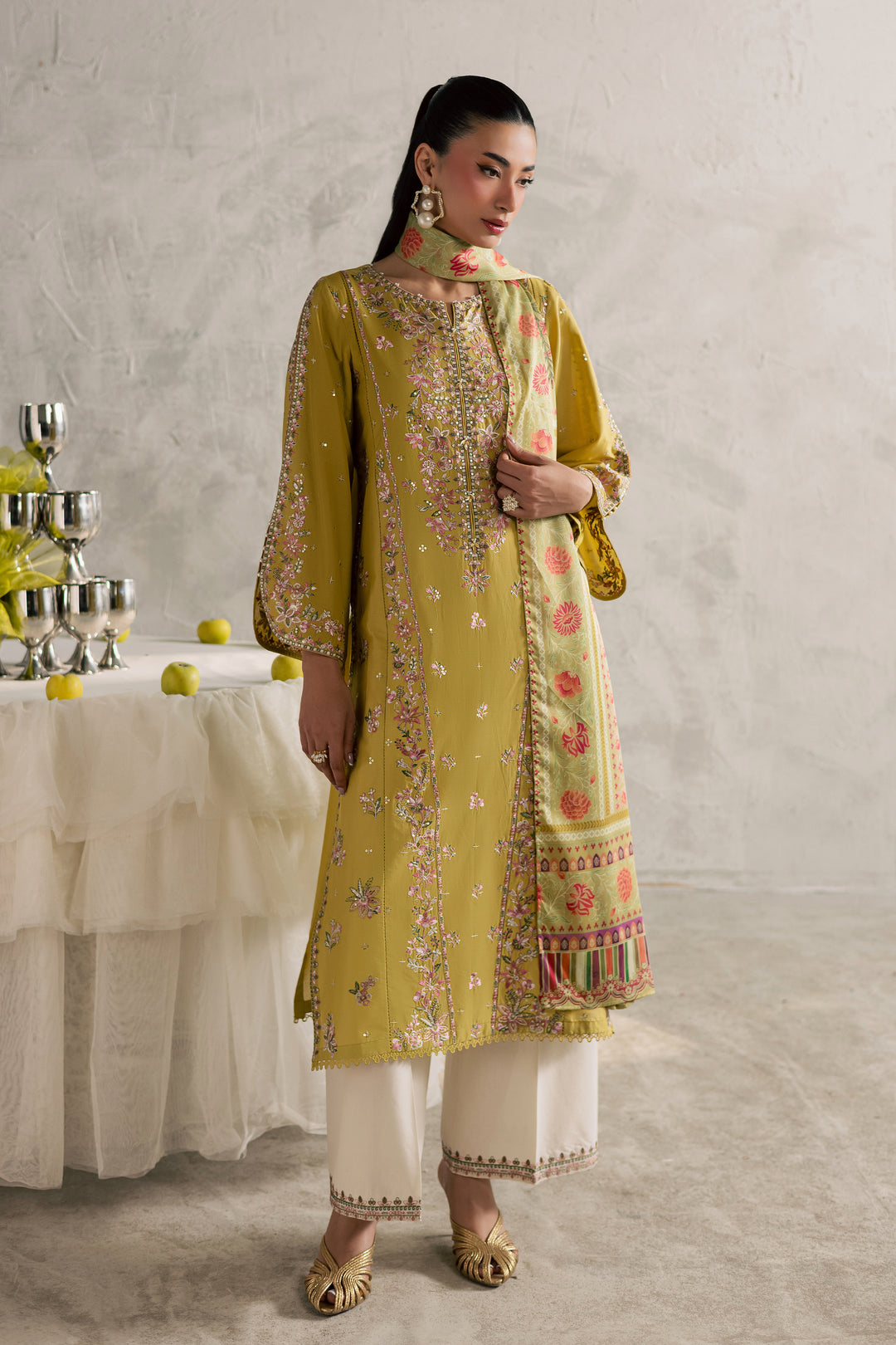 Essence 3Pc - Festive Embroidered Lawn